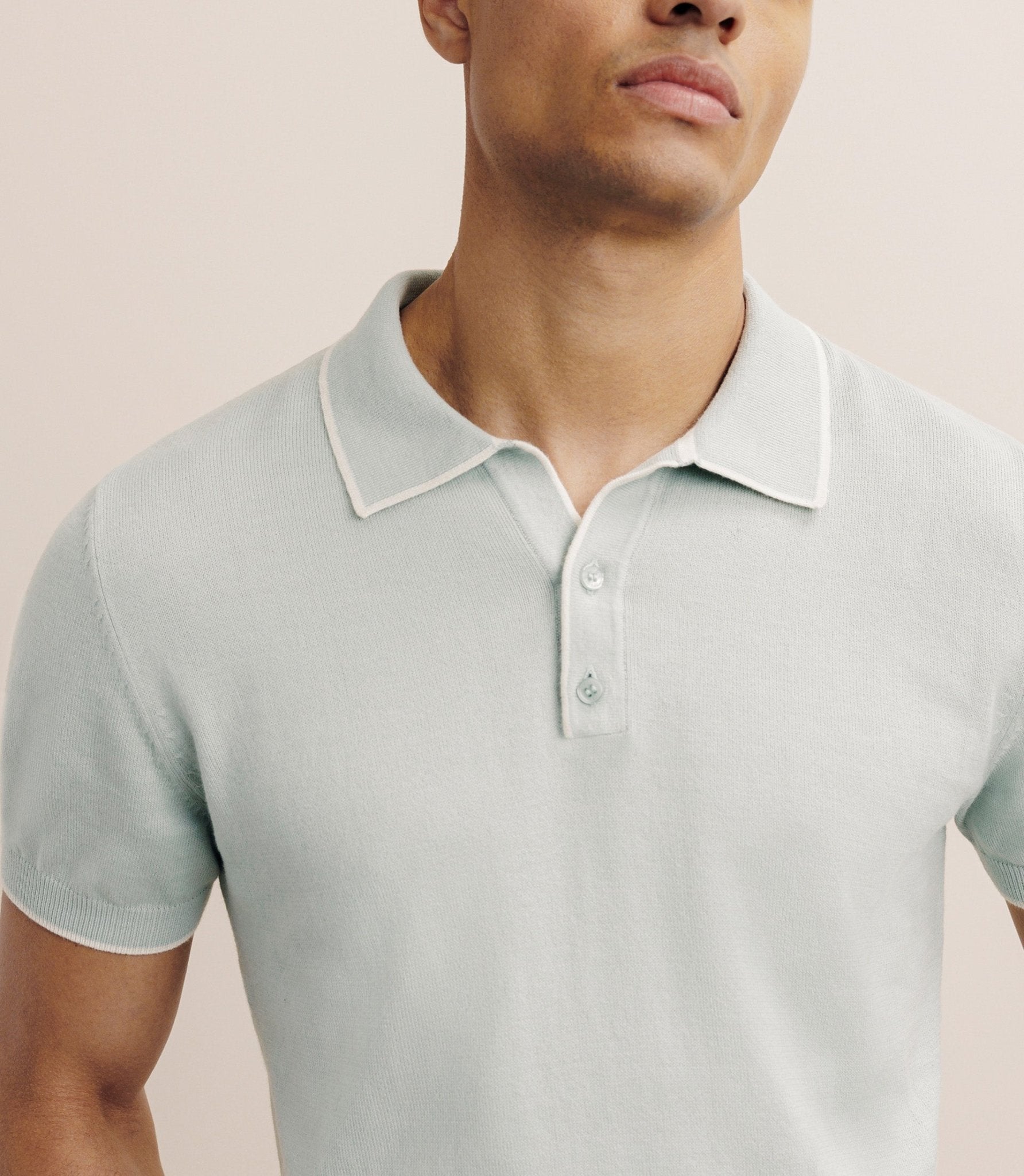 Polo col ouvert vert - IZAC