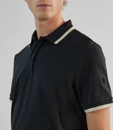 Polo zippé noir - IZAC