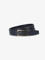 Reversible navy blue belt