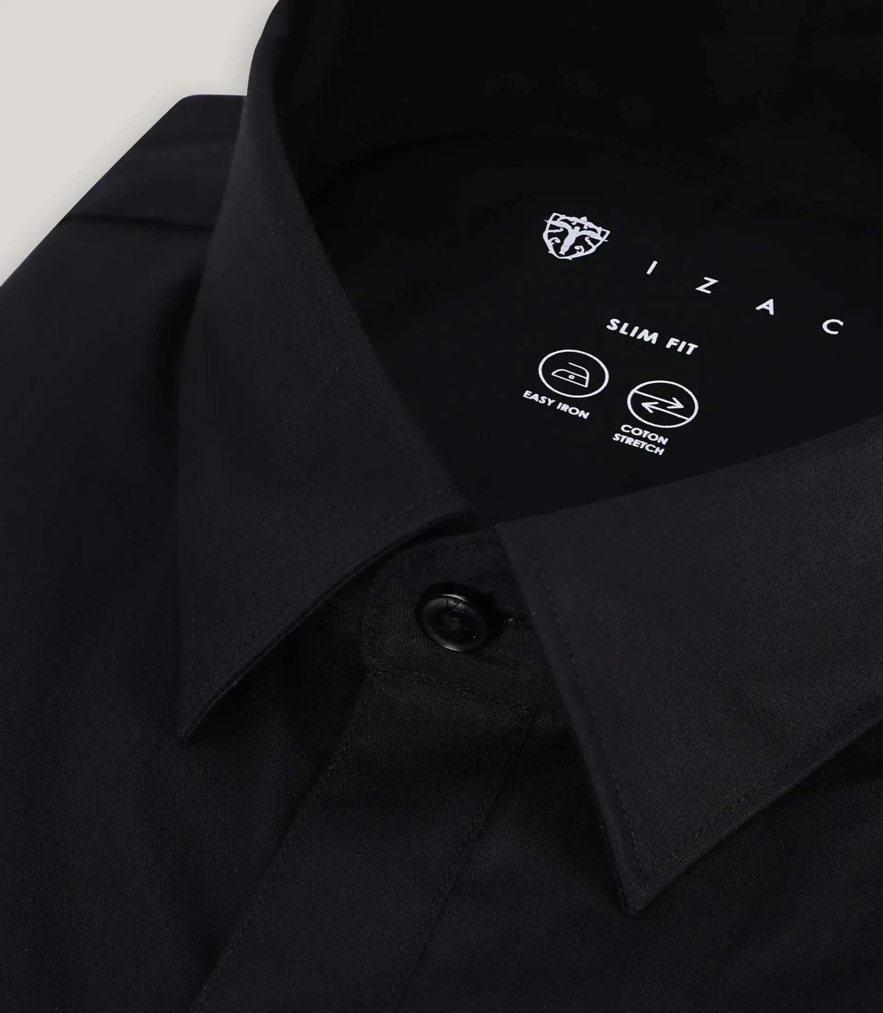 Chemise ville unie noire - IZAC