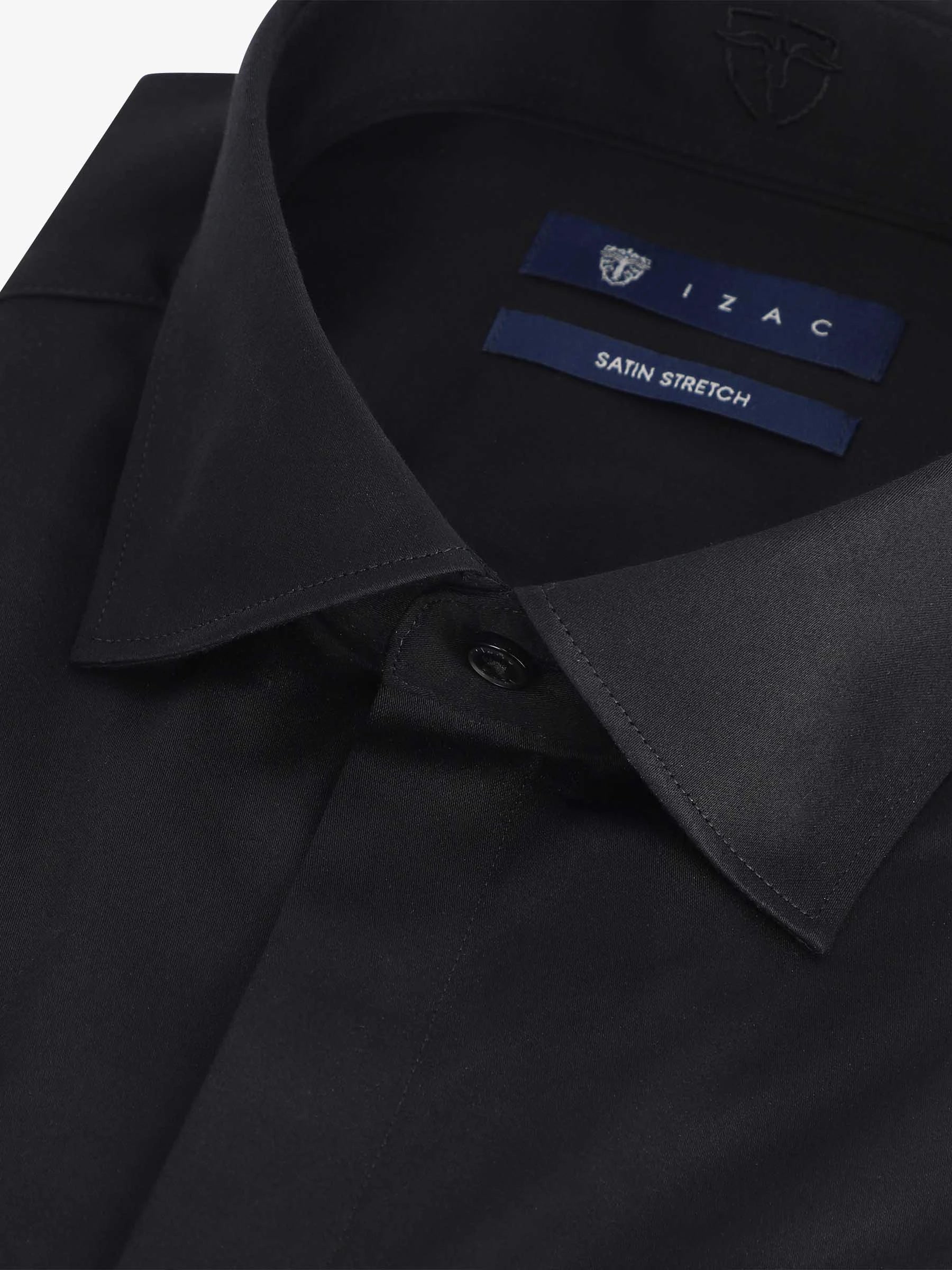 Chemise en satin de coton noir