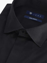 Chemise en satin de coton noir