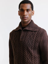 Pull col camionneur chocolat