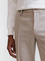 Beige knit city pants