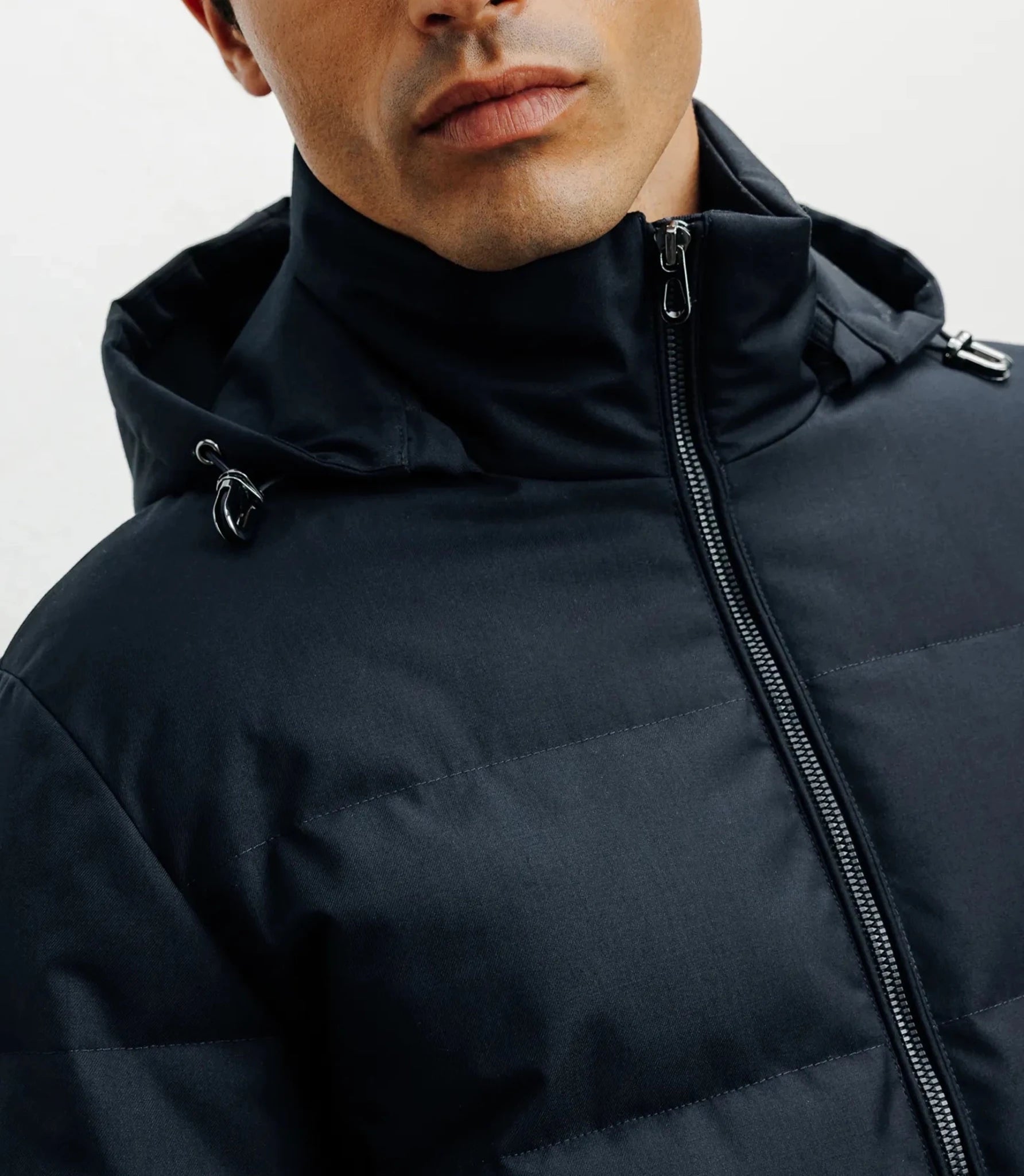 Short navy padded jacket