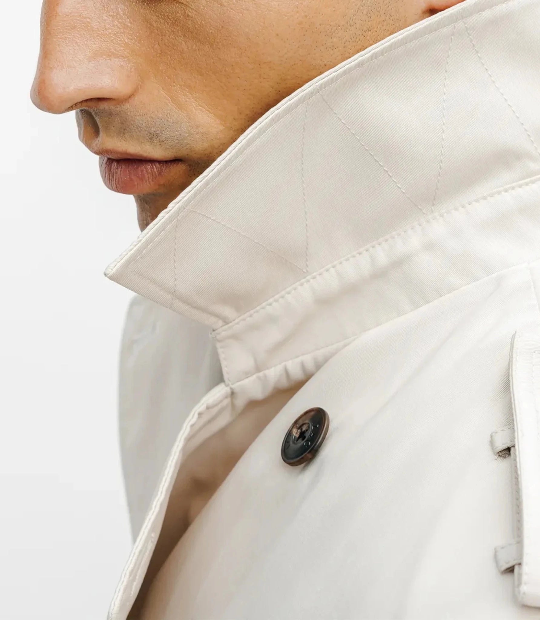 Trench croisé beige - IZAC