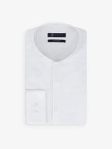 Chemise ville satin de coton blanc
