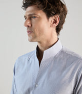 Chemise col philosophe marine - IZAC