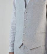 Gilet ville 100% lin gris - IZAC