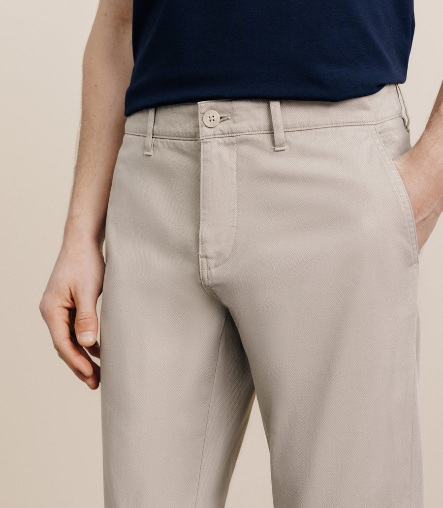 Pantalon imprimé beige