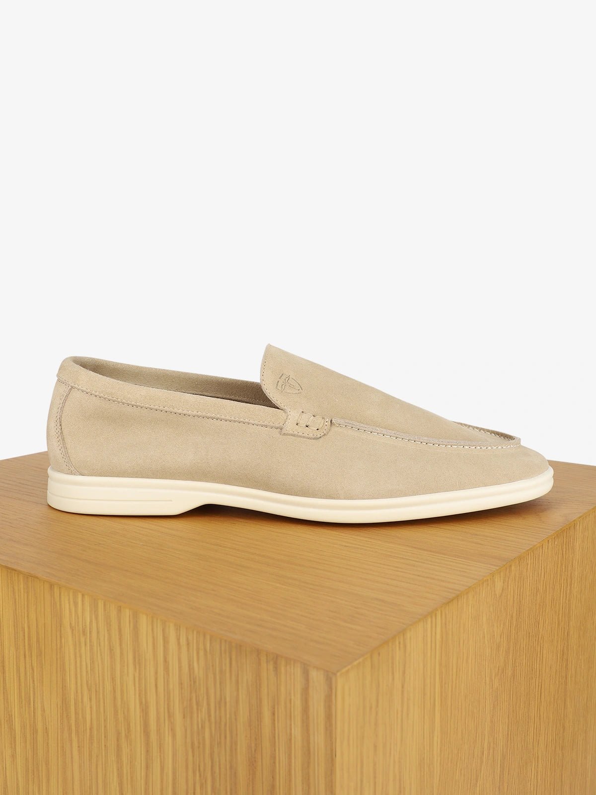 Mocassin casual en suède beige - IZAC
