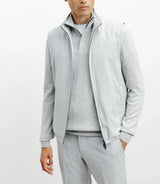 Doudoune sans manches gris clair