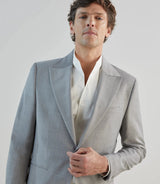 Costume 1 bouton gris ciel - IZAC