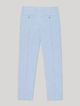 Pantalon ville 100% lin bleu ciel - IZAC