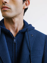 Navy knit jacket