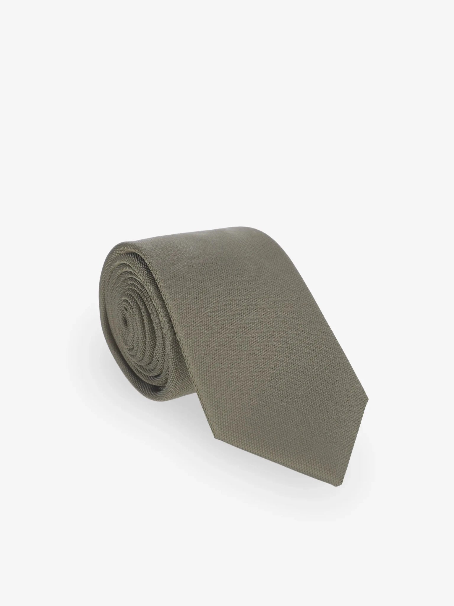 Cravate unie taupe