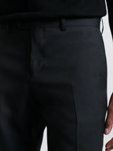 Black 100% Wool City Trousers