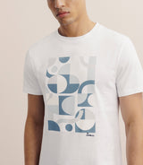 Print T-shirt short sleeves white