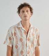 Chemise casual brodée orange - IZAC