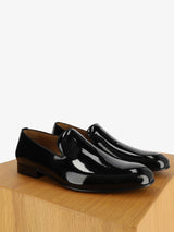 Mocassin en cuir verni noir - IZAC