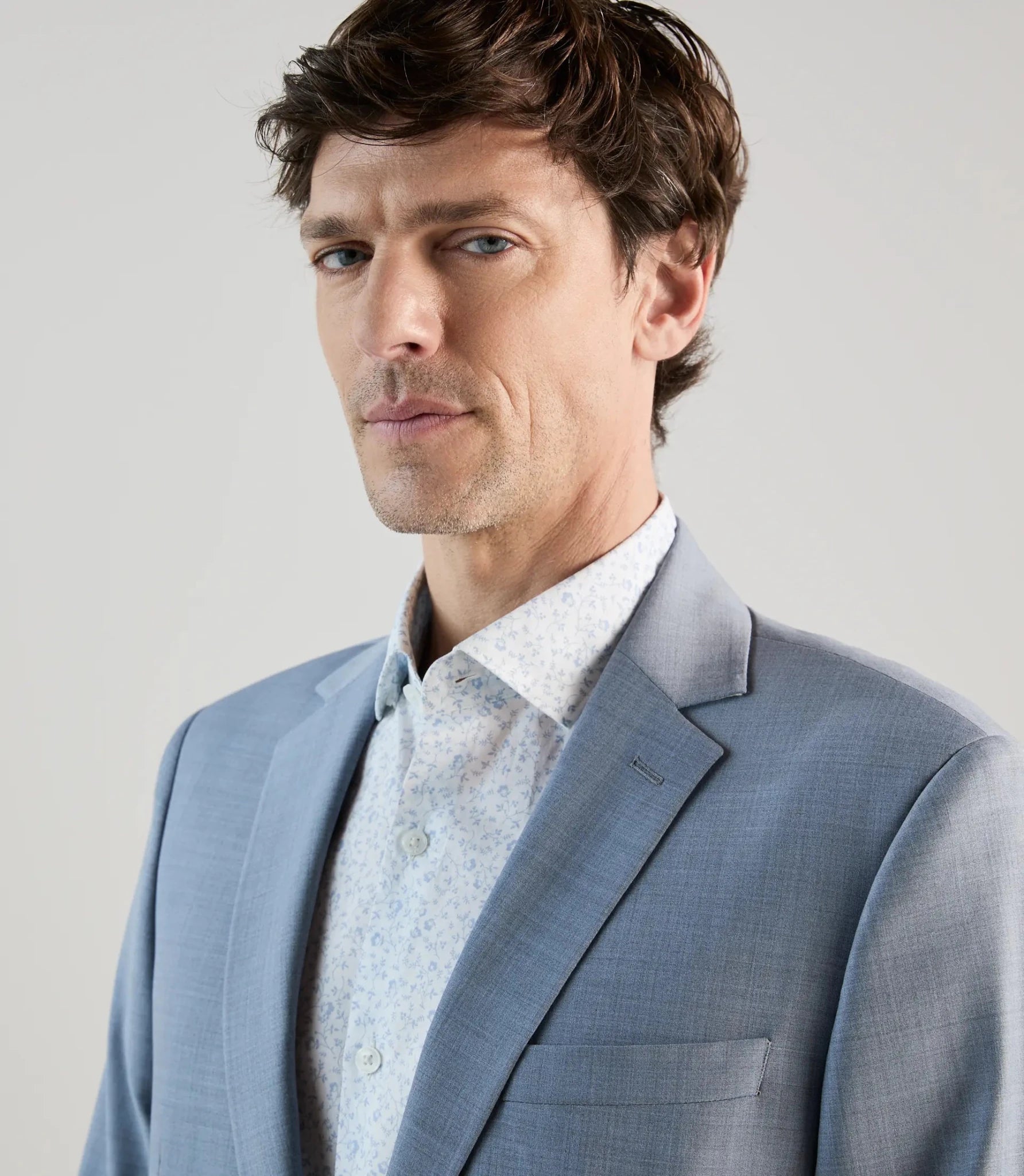 Costume 2 boutons bleu ciel - IZAC