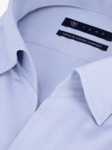 Sky blue open-neck dress shirt