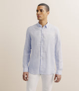 Chemise unie 100% lin ciel - IZAC