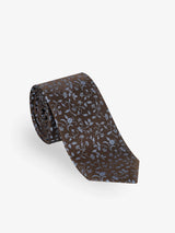 Brown floral tie