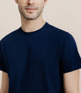 T-shirt col rond marine