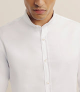 White mao collar shirt