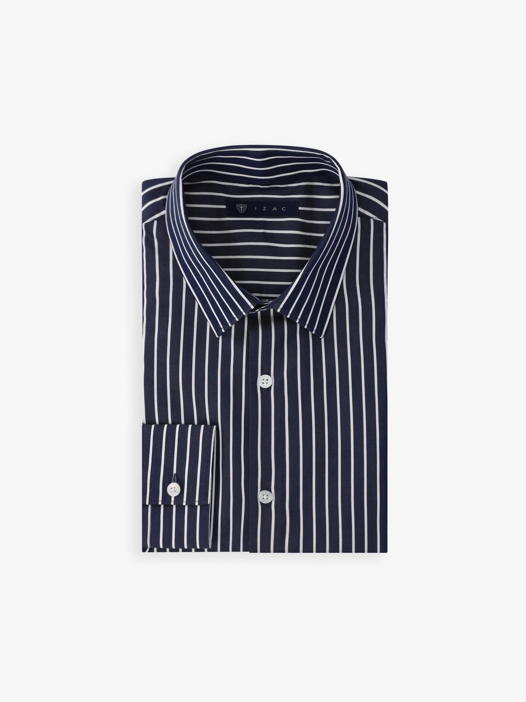 Navy striped shirt