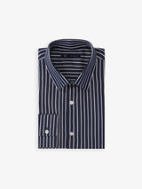 Navy striped shirt