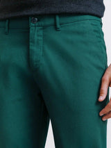 Pantalon chino armuré vert foncé - IZAC