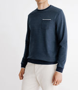 T-shirt col rond avec poche marine - IZAC