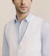 Gilet 100% lin blanc