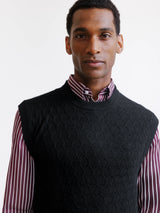 Pull sans manches noir