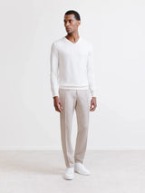 Ecru V-neck jumper