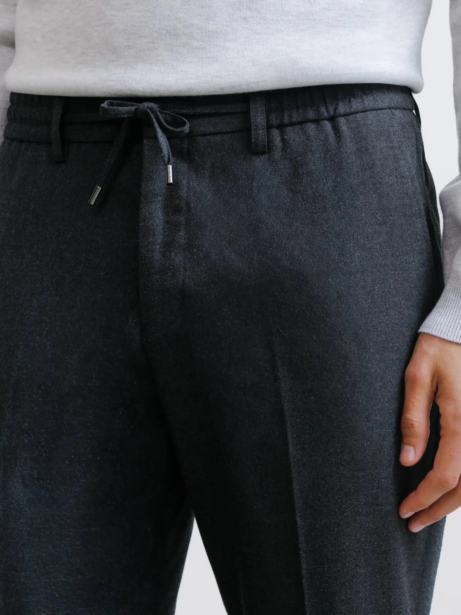 Pantalon ville en flanelle grise - IZAC
