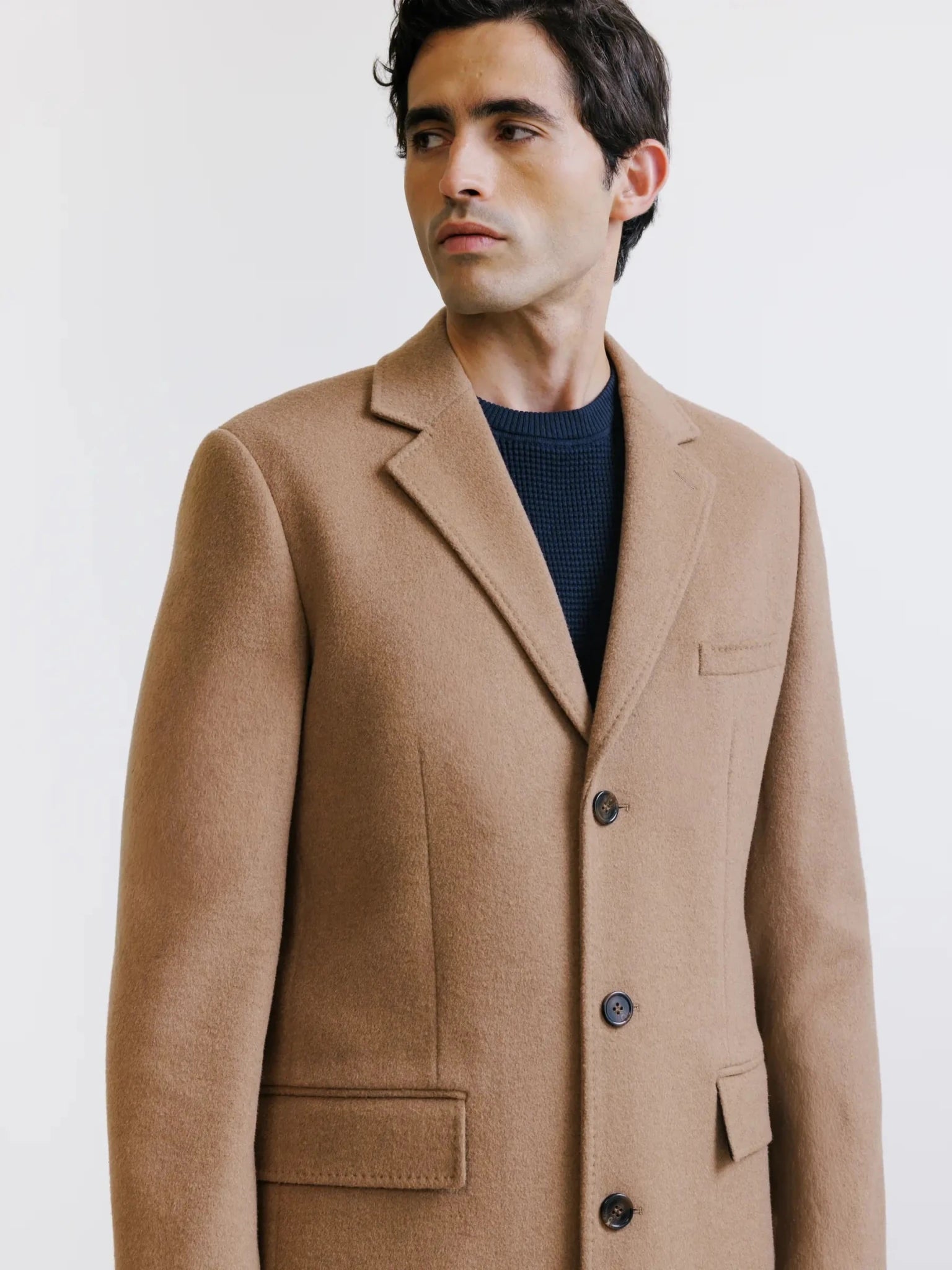 Manteau 3 boutons camel - IZAC