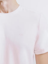 T-shirt col rond rose clair
