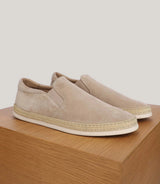 beige suede shoes