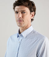 Chemise casual avec coudières ciel - IZAC