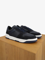 Baskets en cuir marine