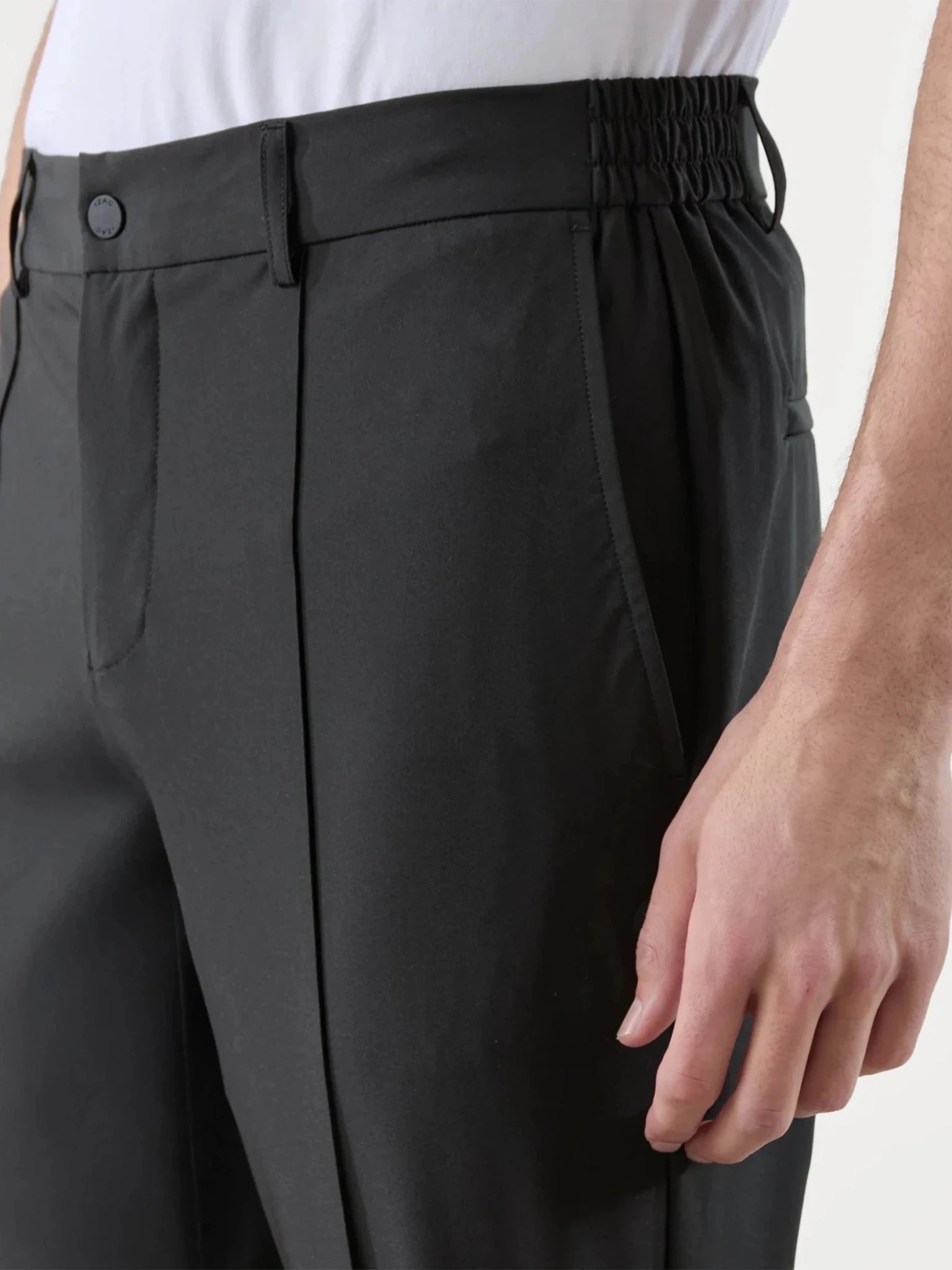 Pantalon ville en tissu technique noir