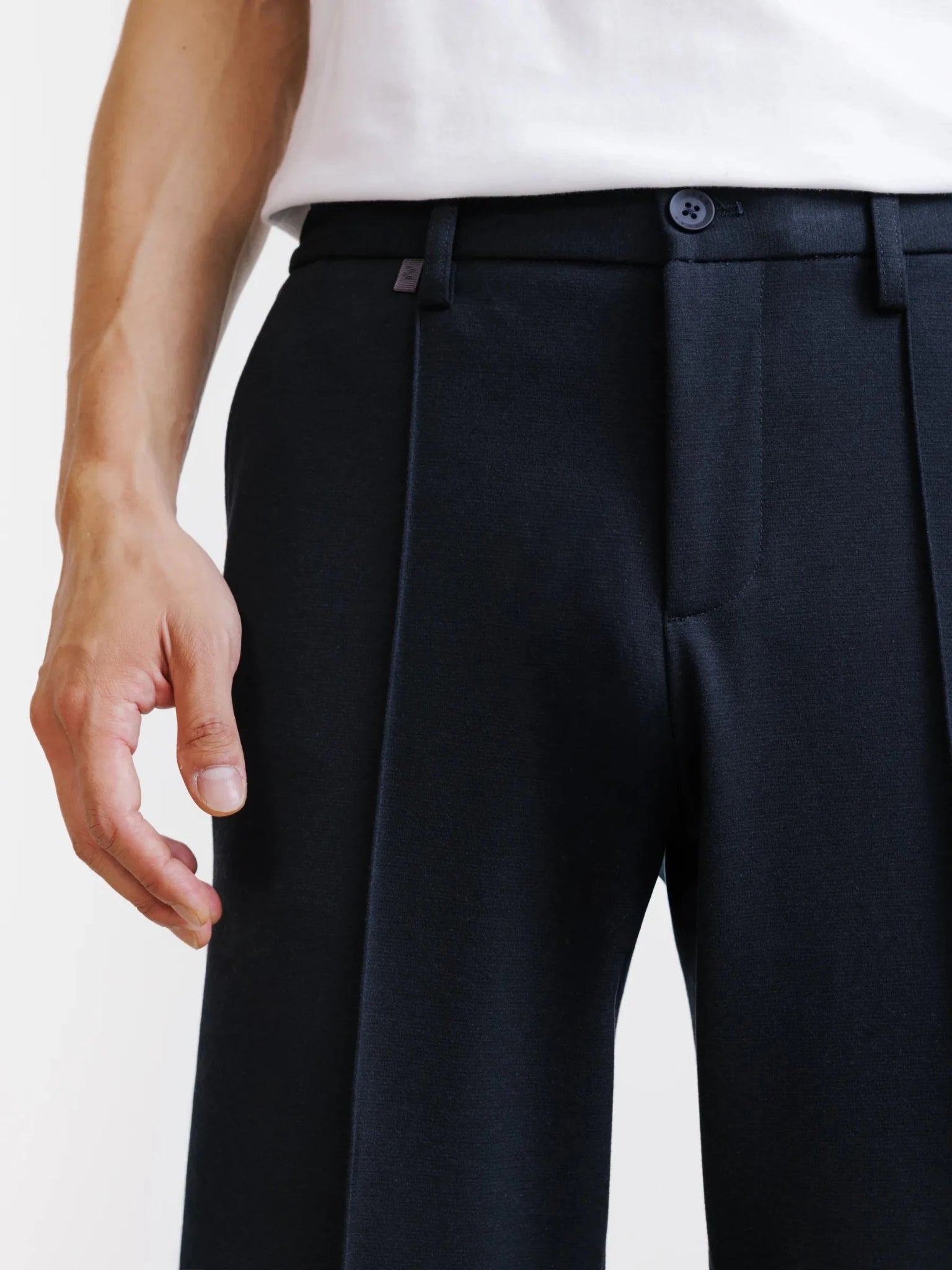 Pantalon en maille marine - IZAC