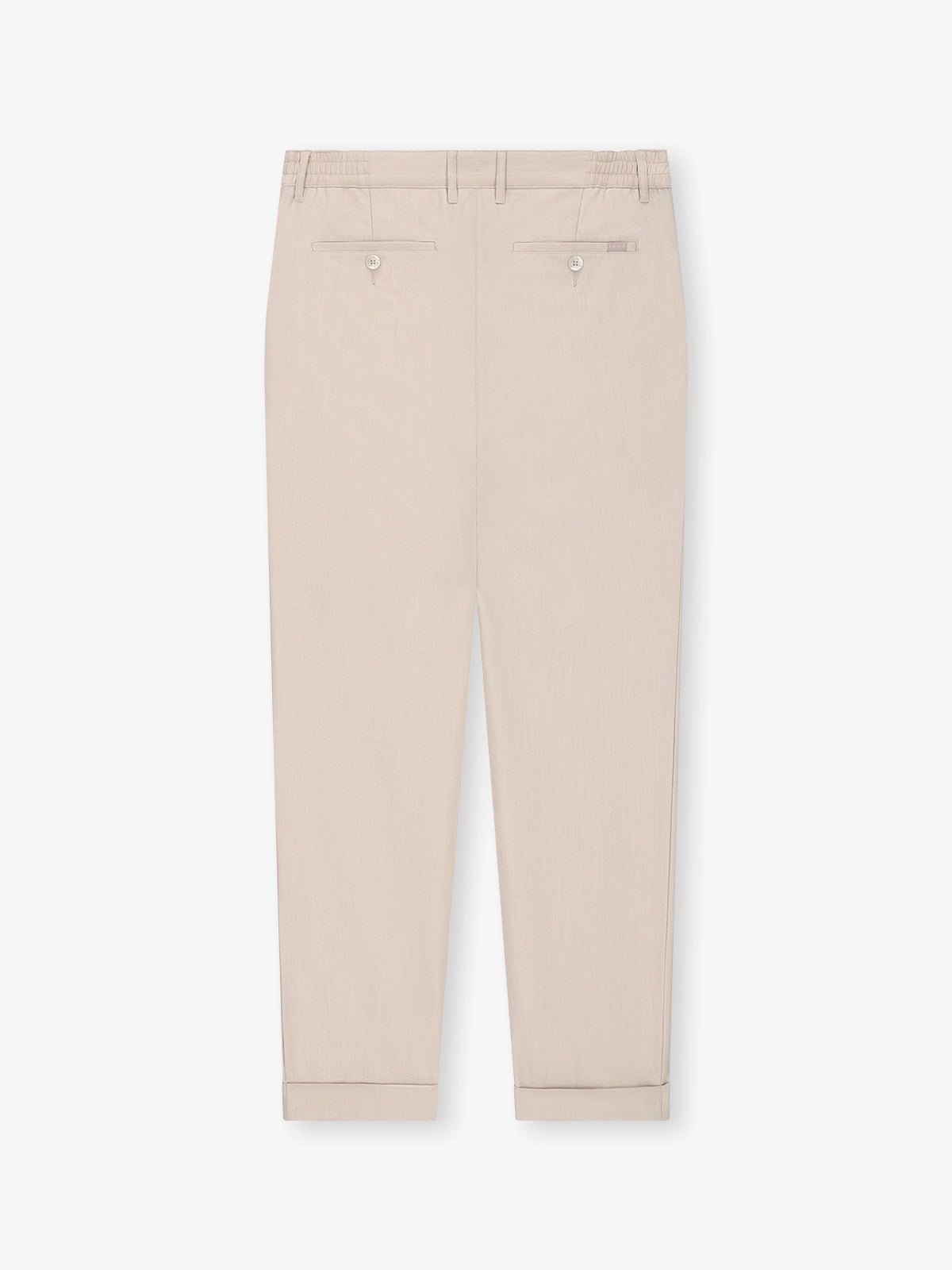 Beige trousers with elasticated waist