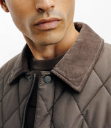 Blouson col chemise taupe