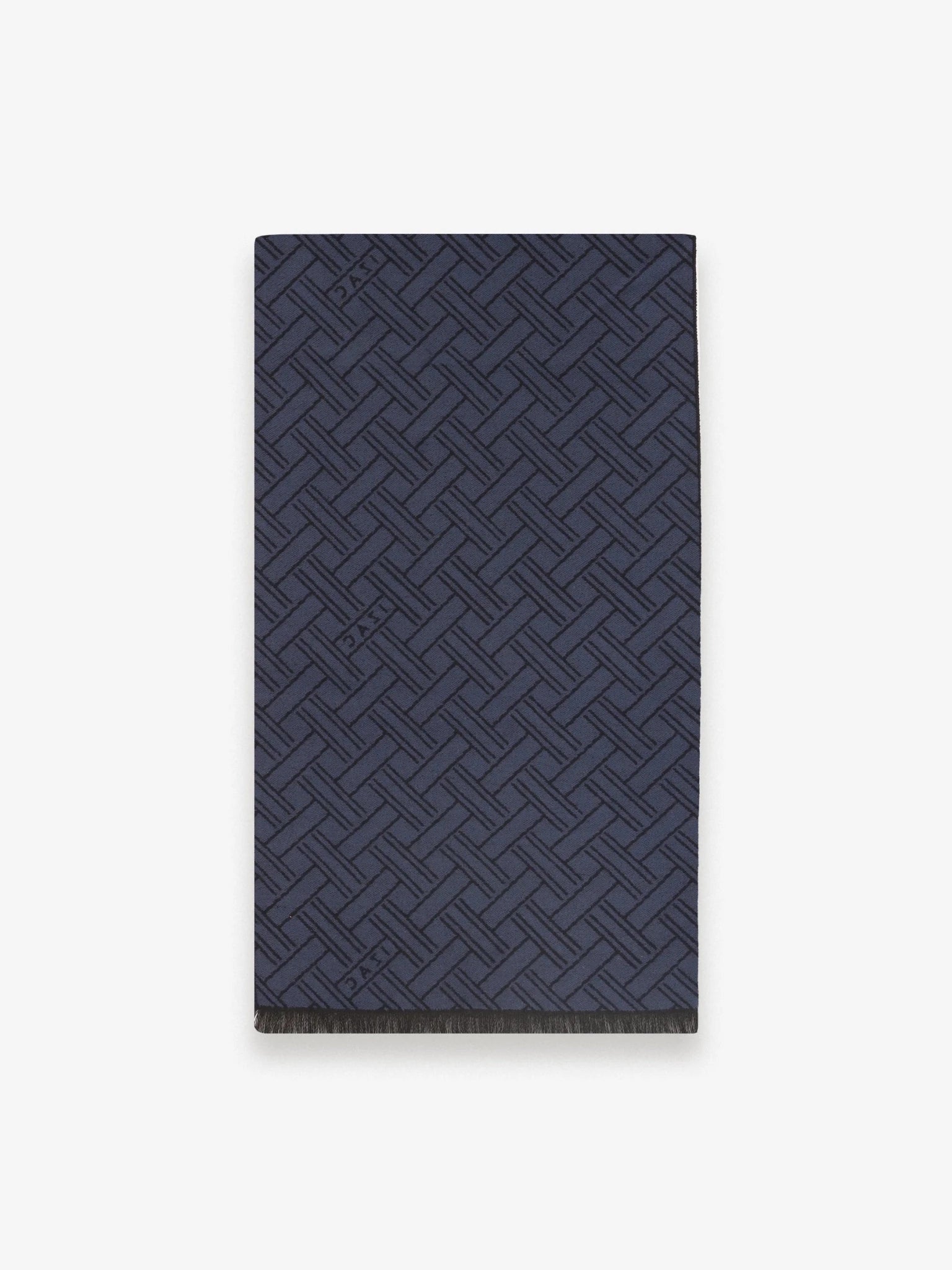 Navy patterned scarf