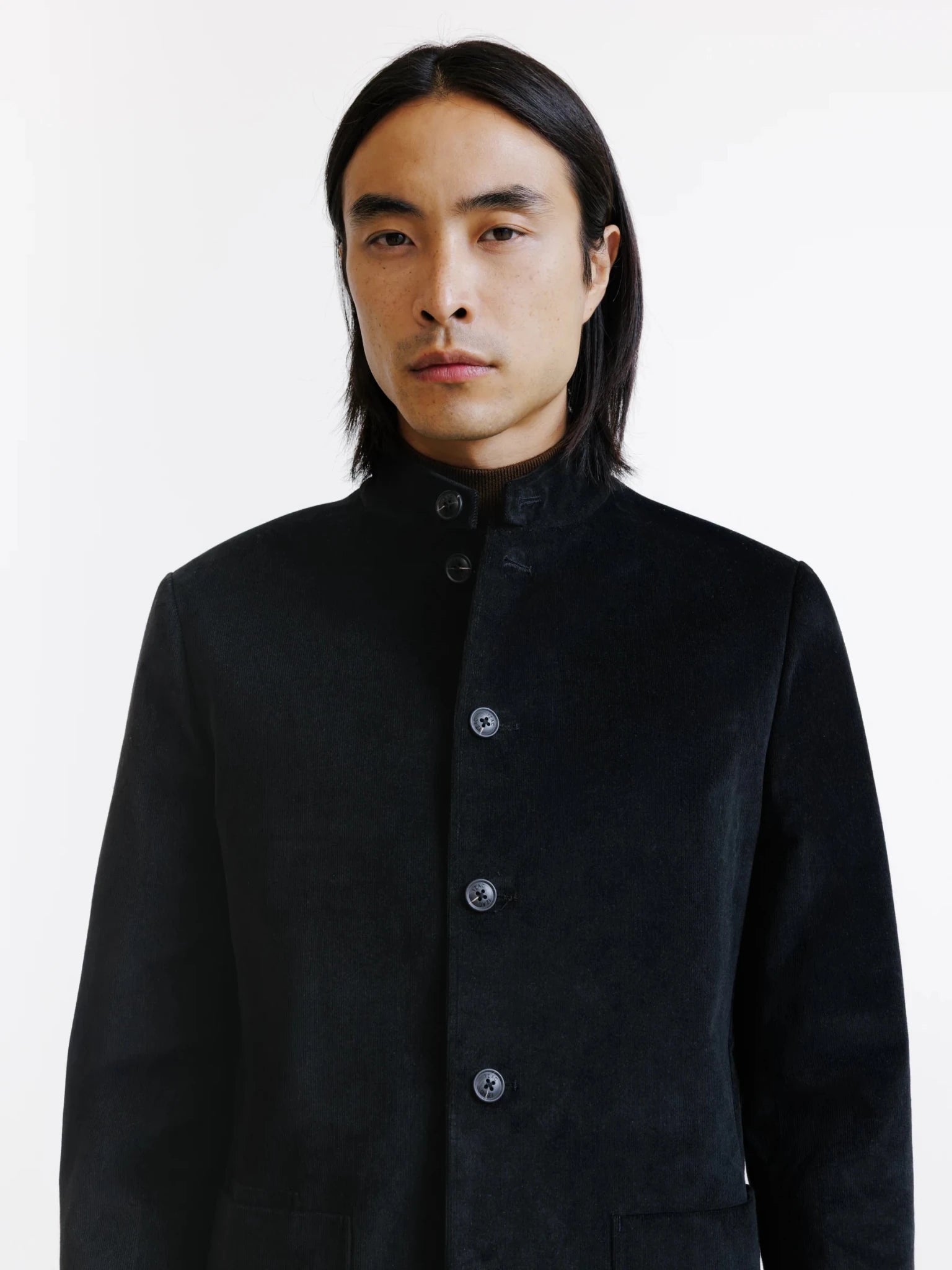 Veste col mao noire - IZAC