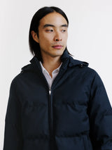 Navy short puffer jacket